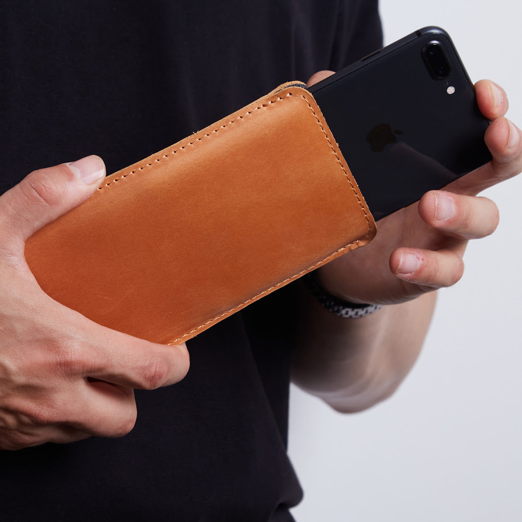 Pocket kožené pouzdro na telefon