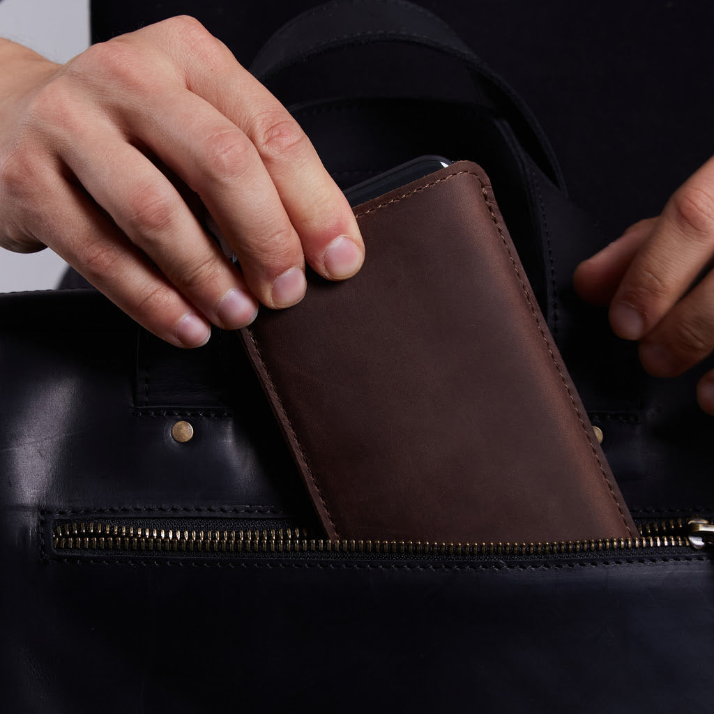 Pocket kožené pouzdro na telefon