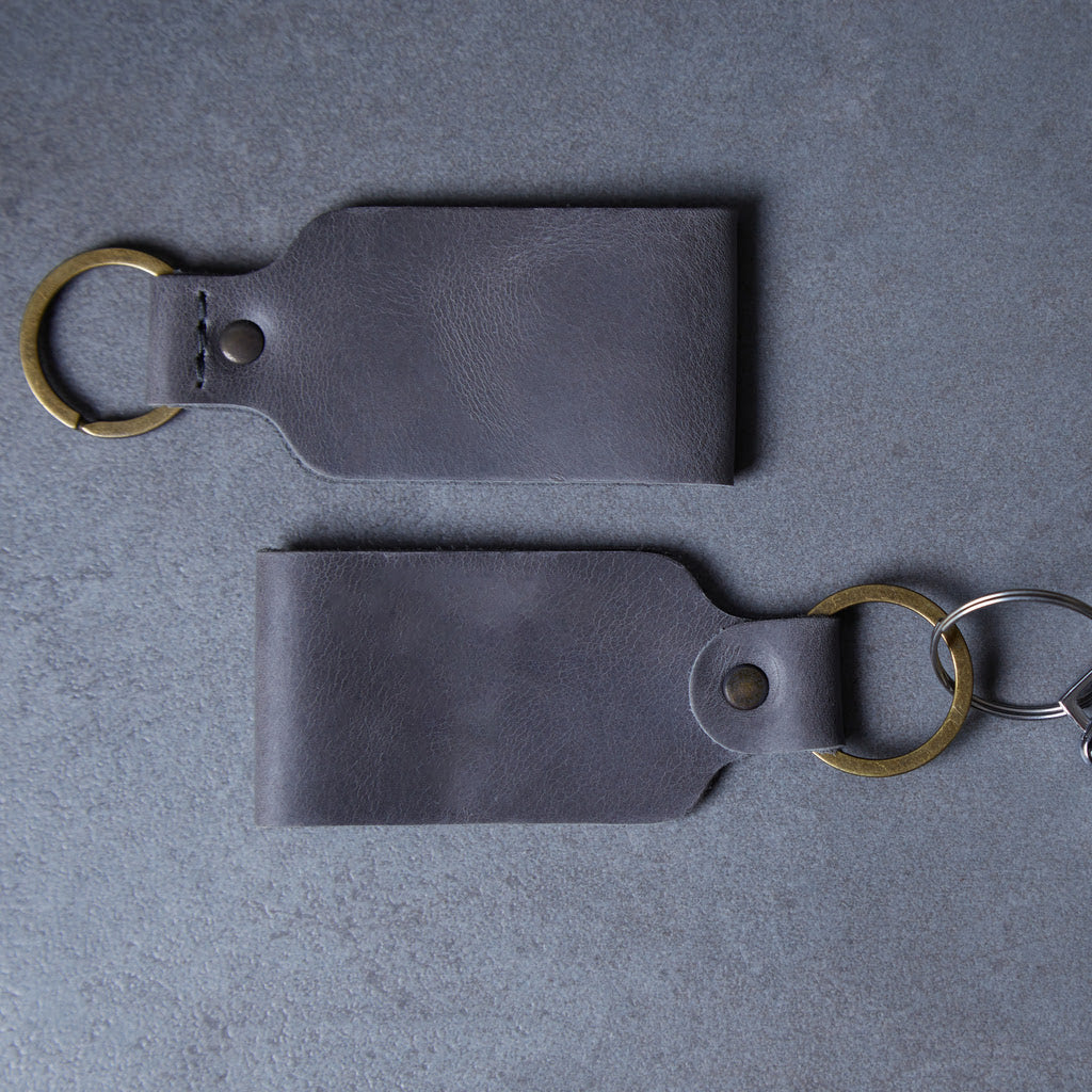 Coffret cadeau : pochette permis de conduire + porte-clés en cuir