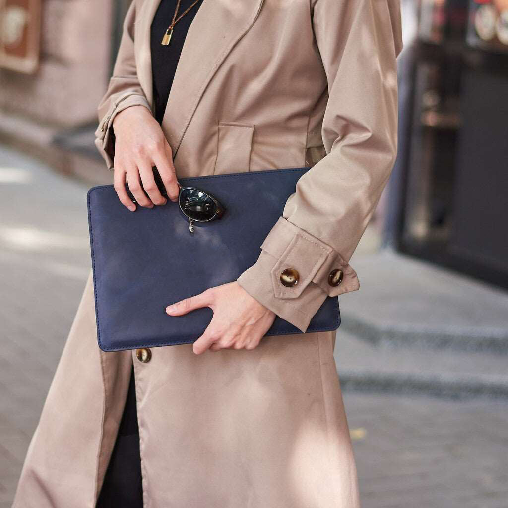 Leather iPad sleeve with felt lining — Gamma Plus