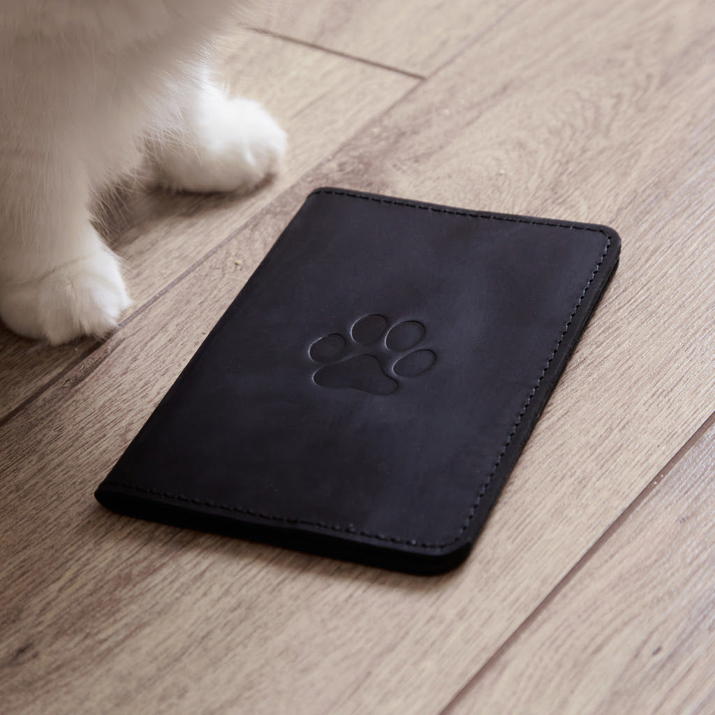 Kožený obal na veterinární pas Paw