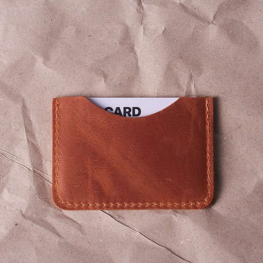 Kožený minimalistický držák na karty