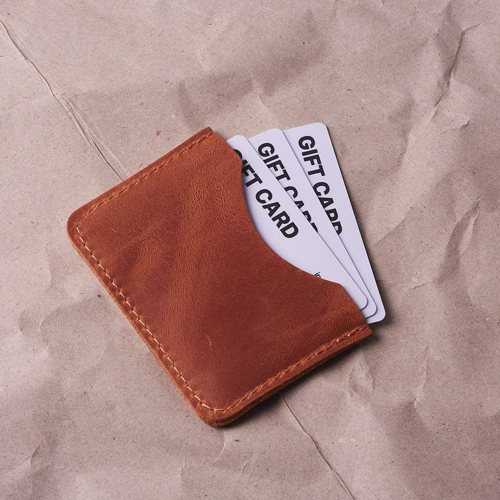 Kožený minimalistický držák na karty
