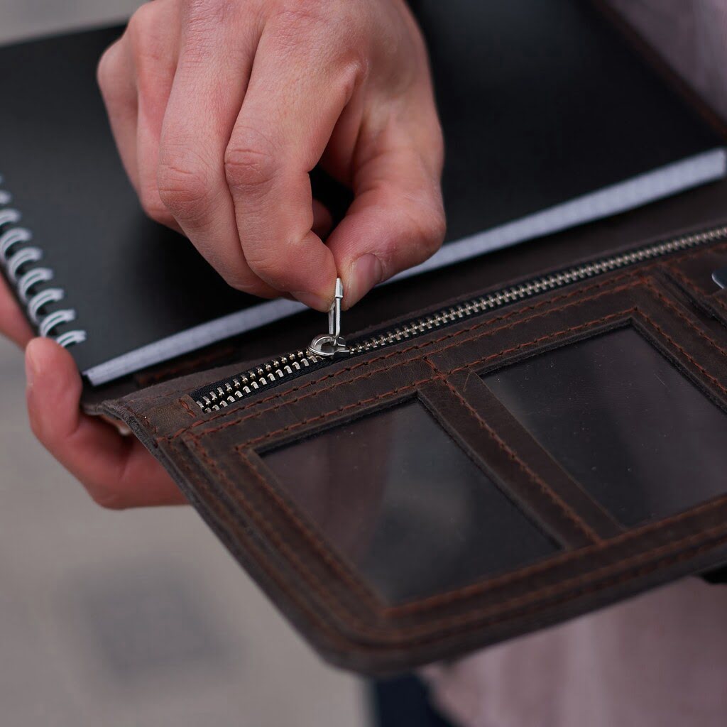 Kožený organizér portfolia na notebook