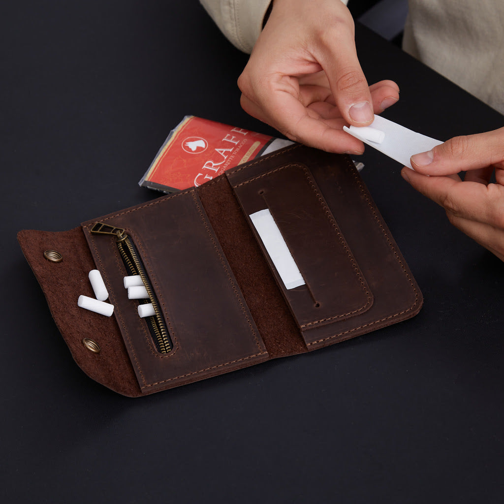 Leather tobacco organizer Roll Master