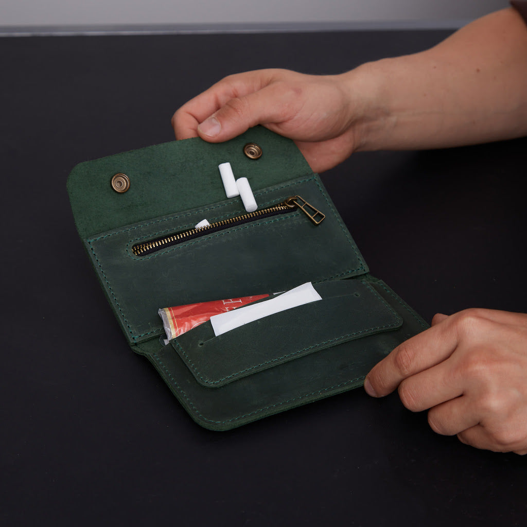 Leather tobacco organizer Roll Master