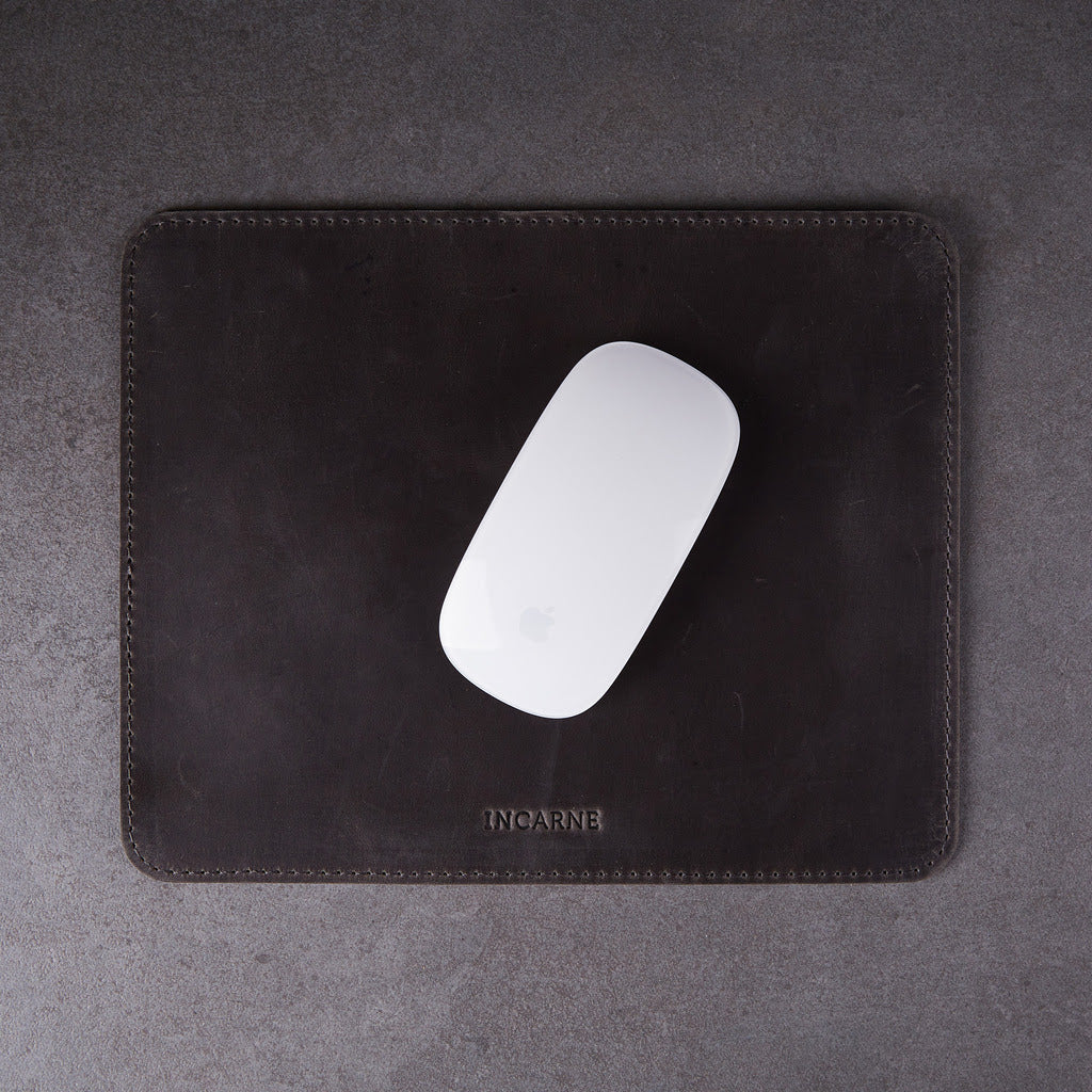 Palabra mousepad de cuero