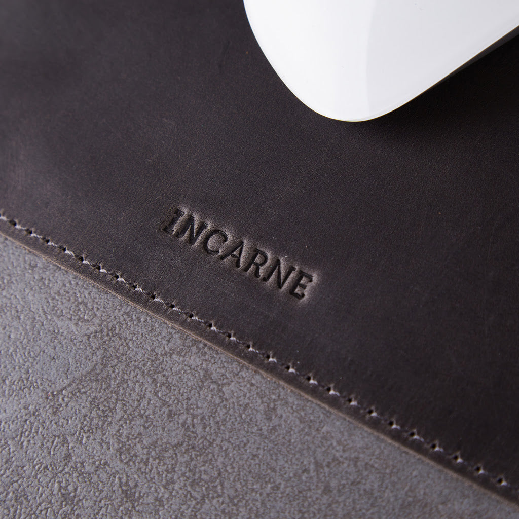 Palabra mousepad de cuero