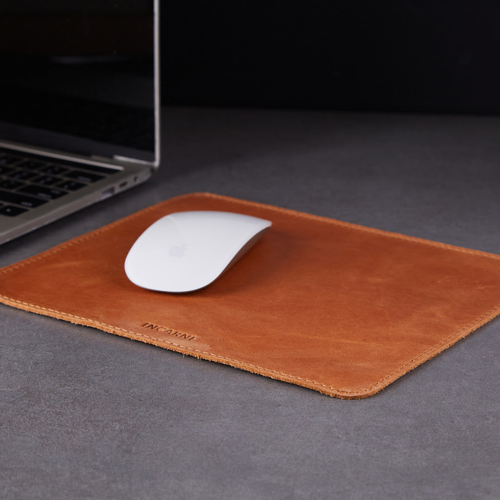 Palabra mousepad de cuero