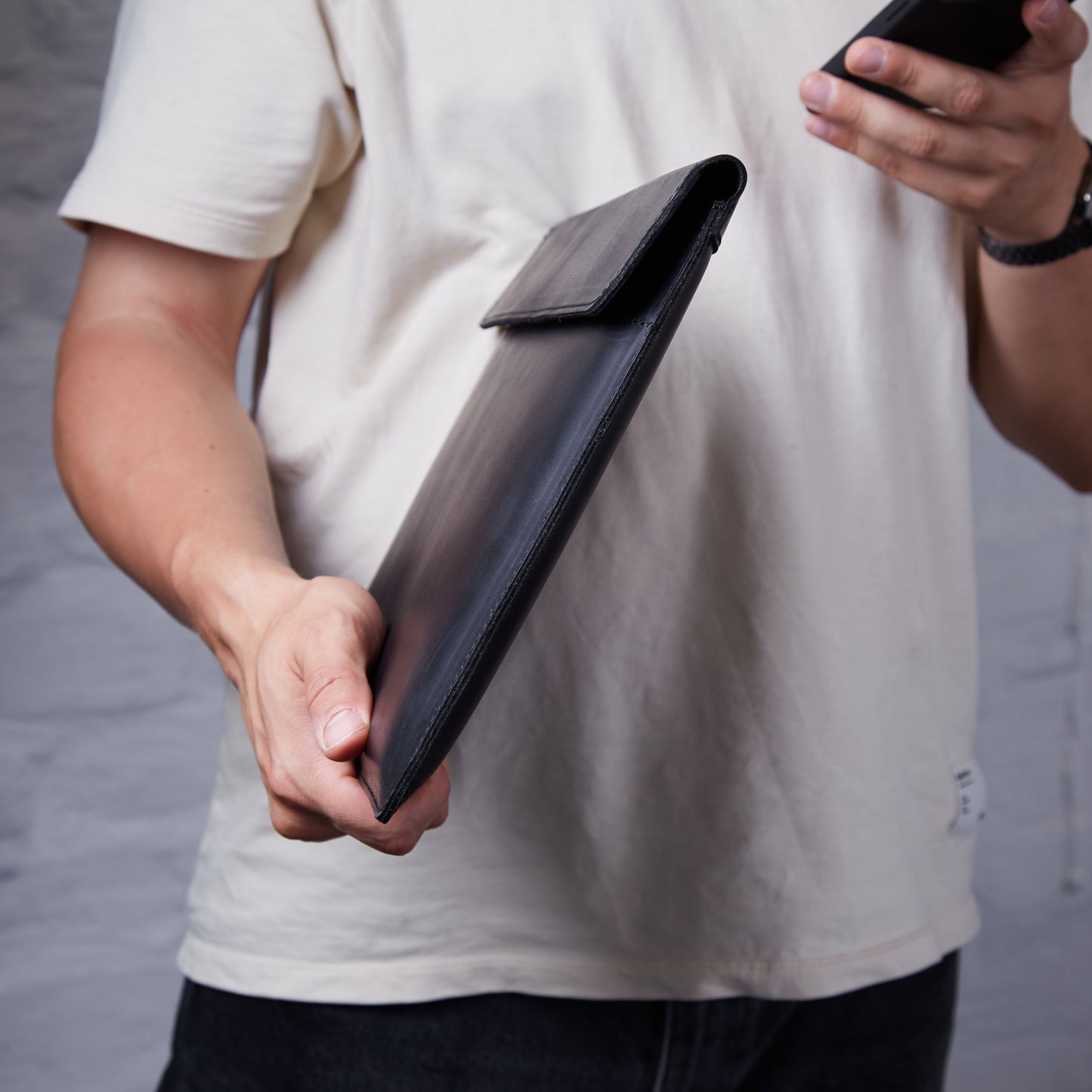 Manche d'ordinateur portable Klouz avec doublure en feutre