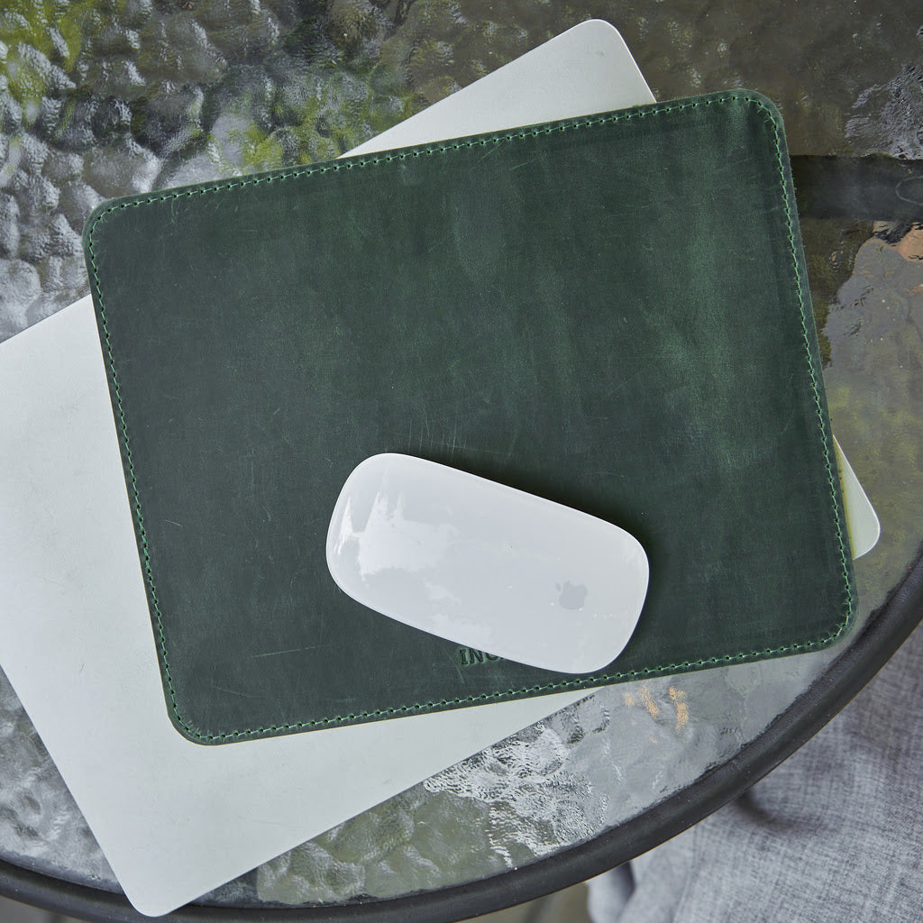 Palabra mousepad de cuero