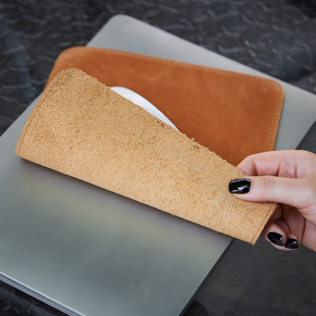 Palabra mousepad de cuero