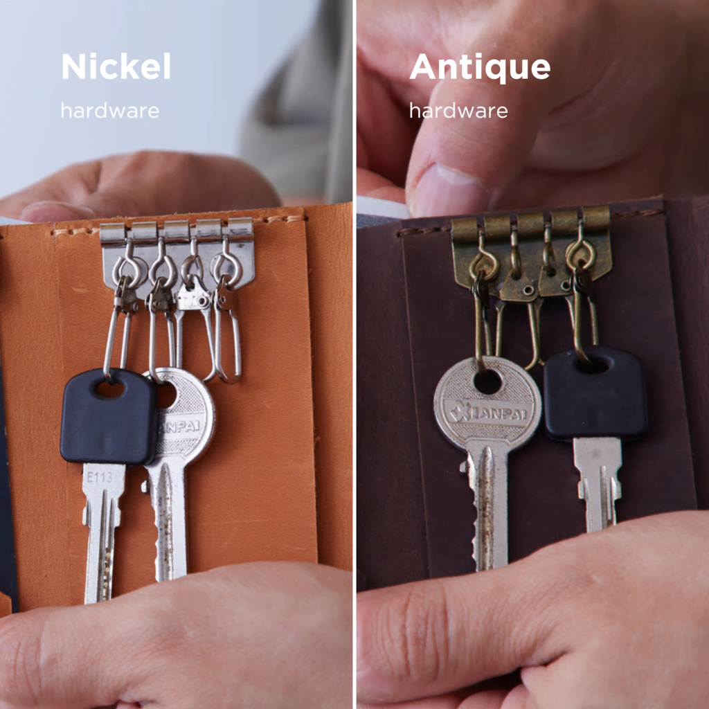 Skórzany brelok i portfel w stylu vintage Key Plus