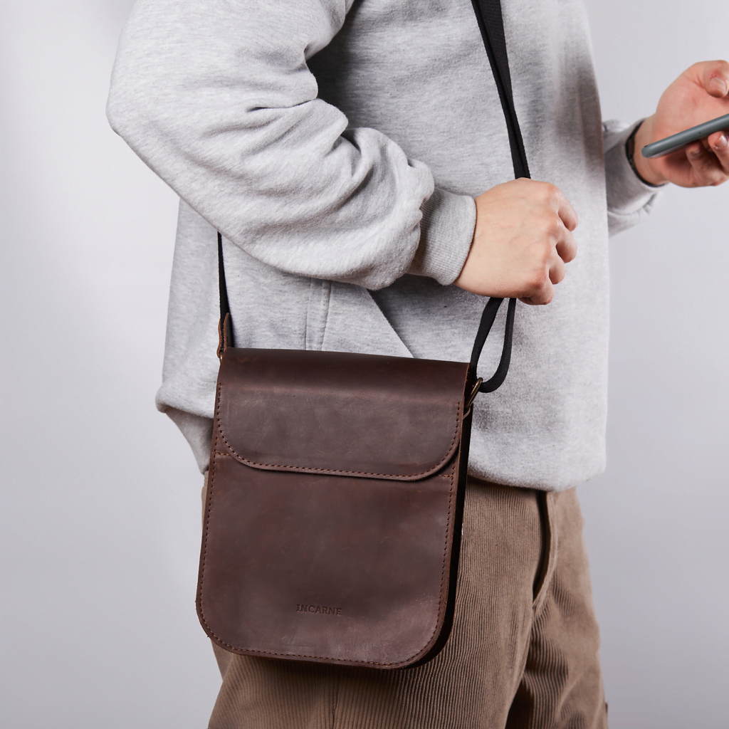 PORTER - Pánská kožená crossbody taška - Skladem