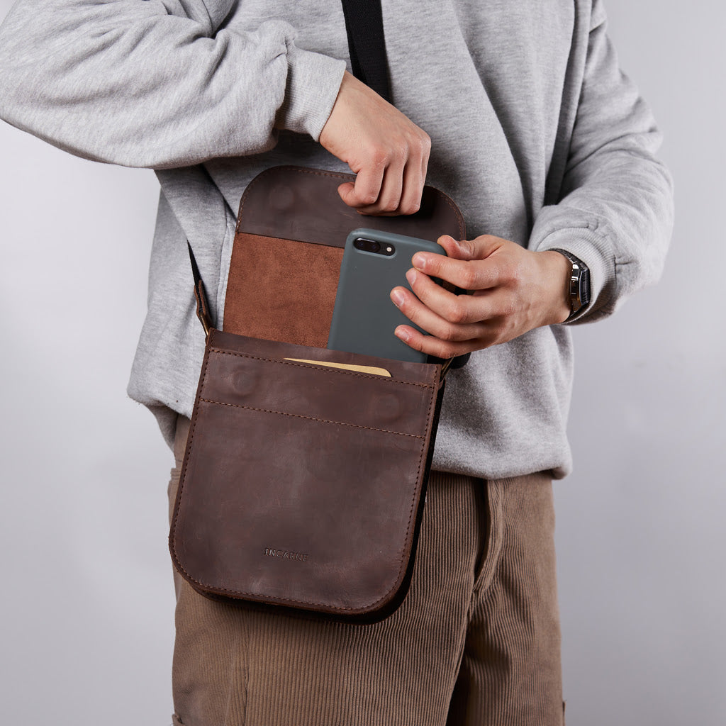 PORTER - Pánská kožená crossbody taška - Skladem