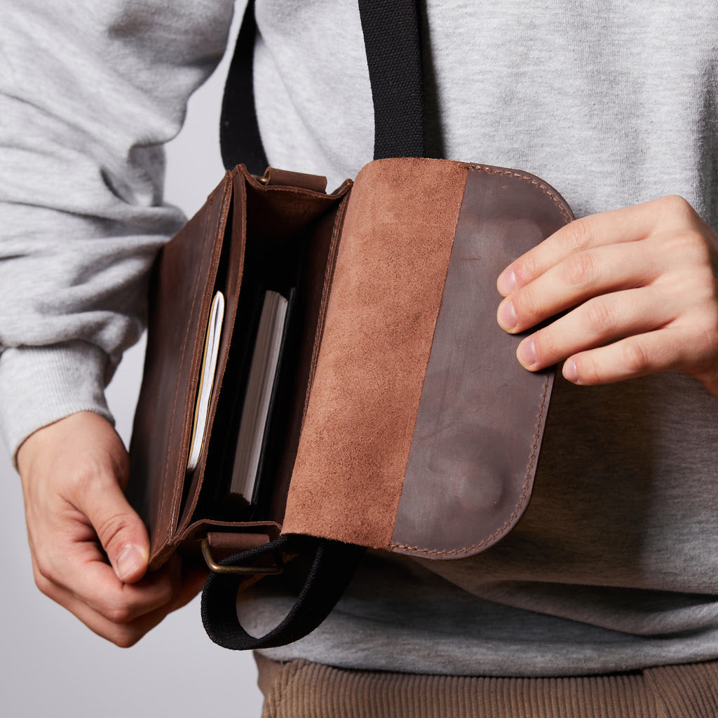 PORTER - Pánská kožená crossbody taška - Skladem