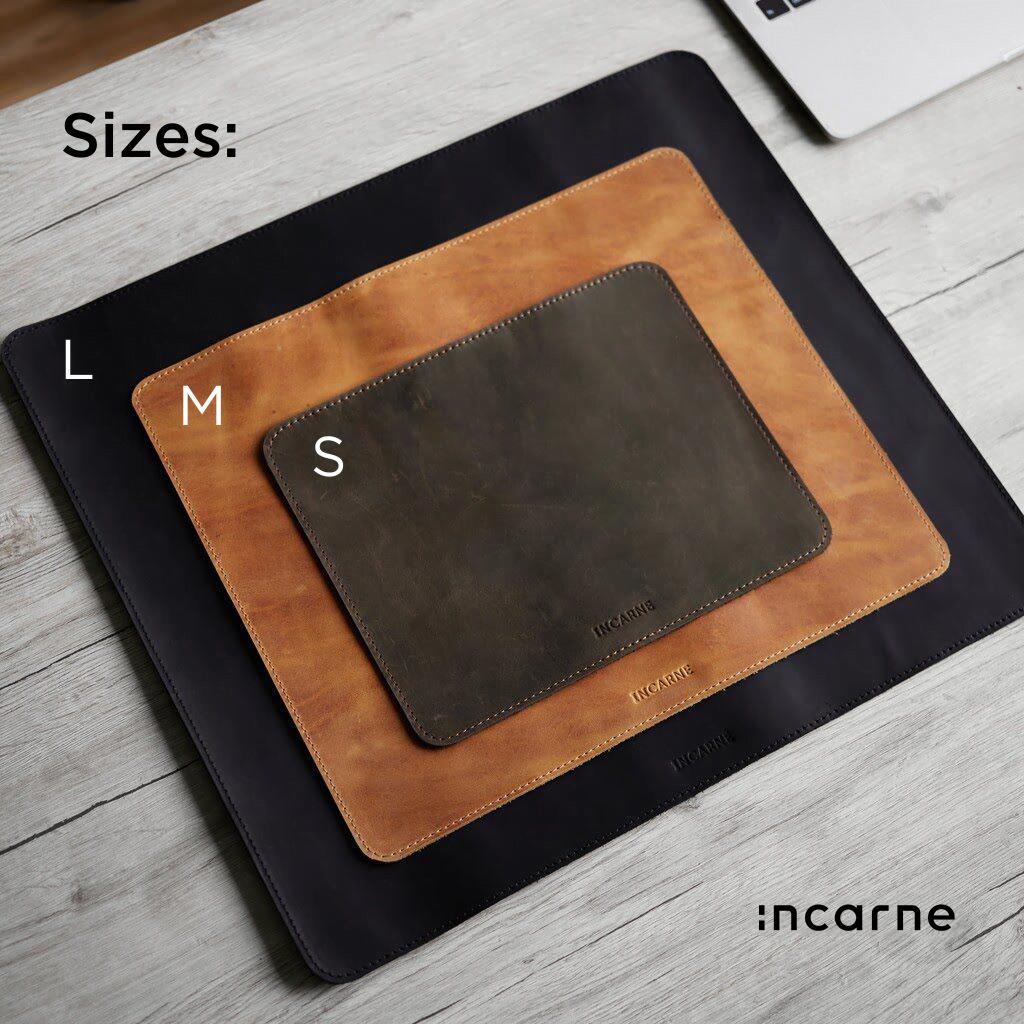 Palabra mousepad de cuero