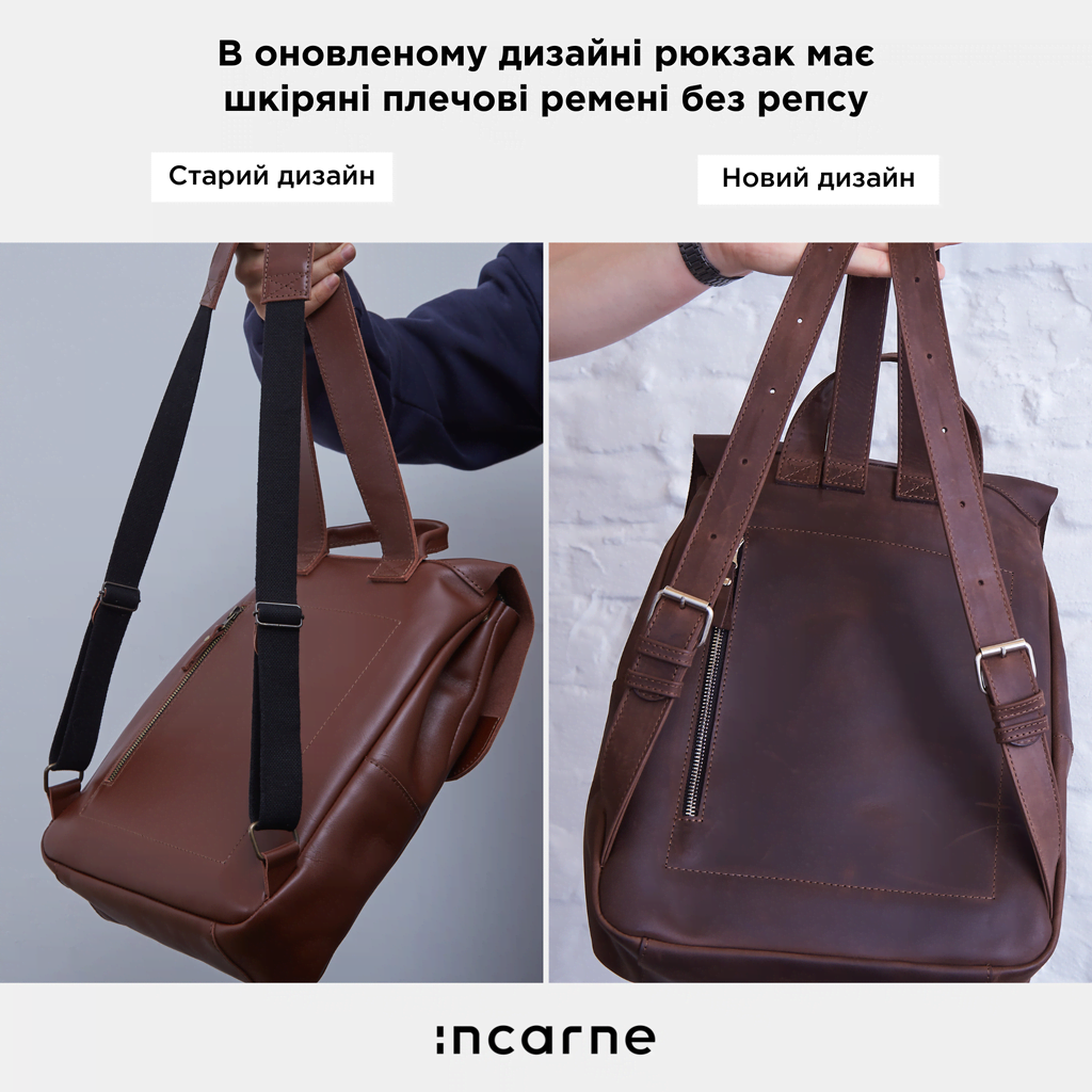 Batoh Unia na notebook v klasické kůži