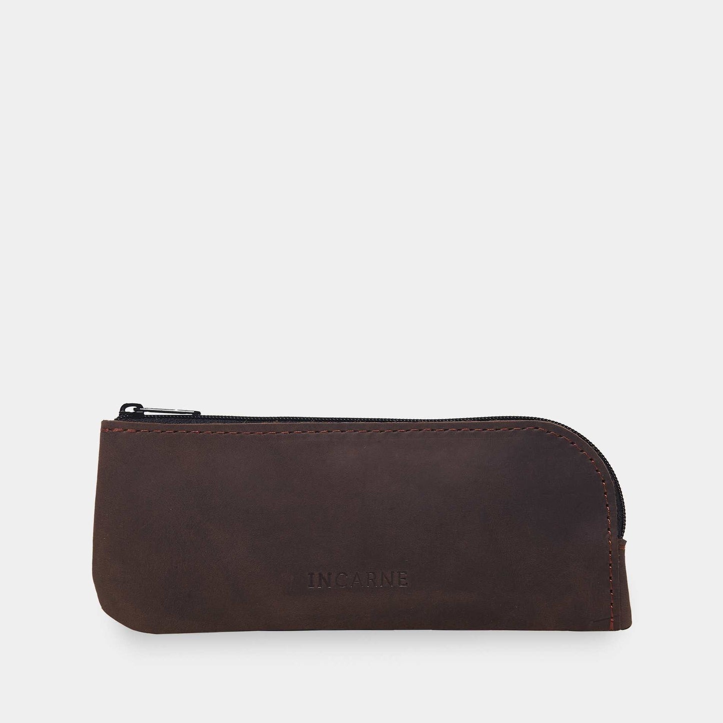 Caja de lentes de cuero de hoja