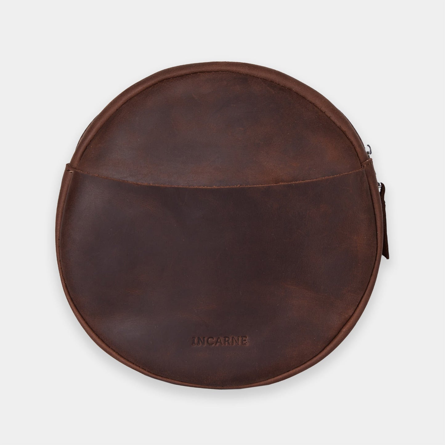 Bolso bandolera redondo New Harley en piel Crazy Horse