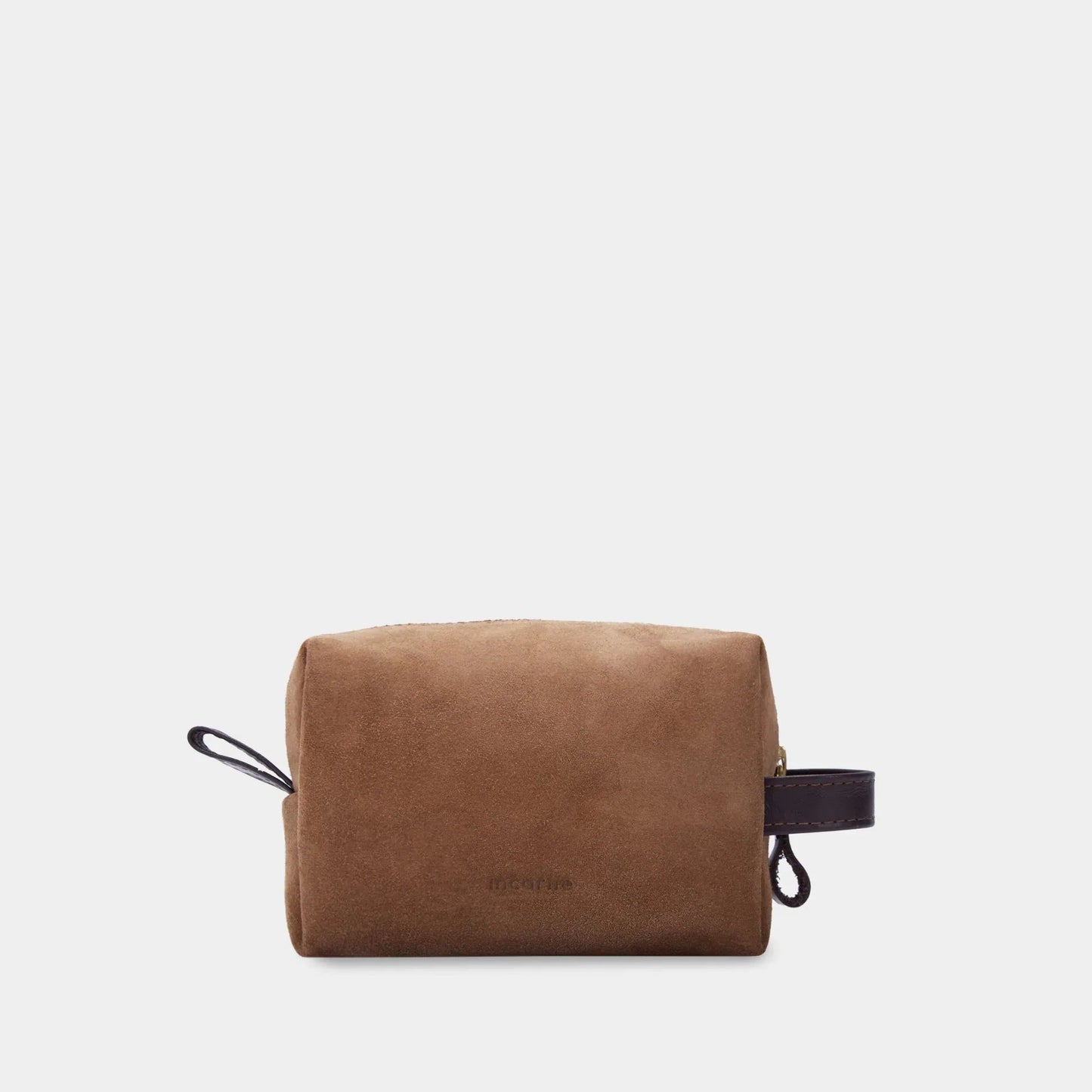 Mirage Leather Cosmetic Case — Rust Velour