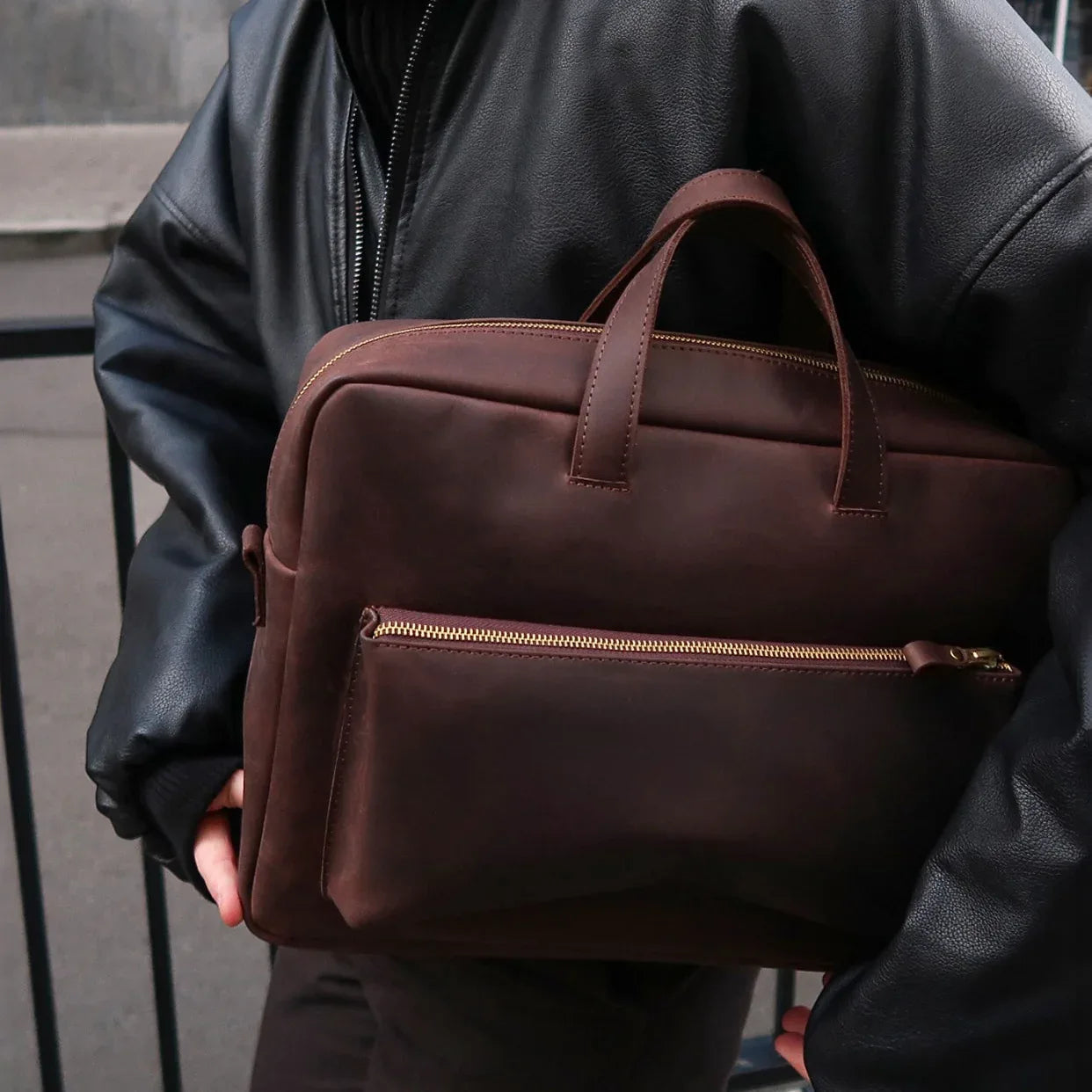 Biz Leather Laptop Bag