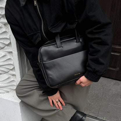 Brief Leather Laptop Bag