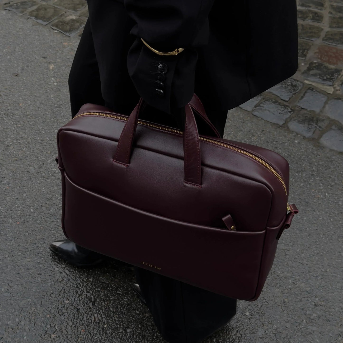 Brief Leather Laptop Bag