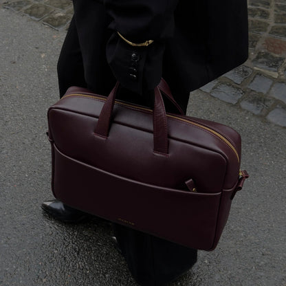 Brief Leather Laptop Bag