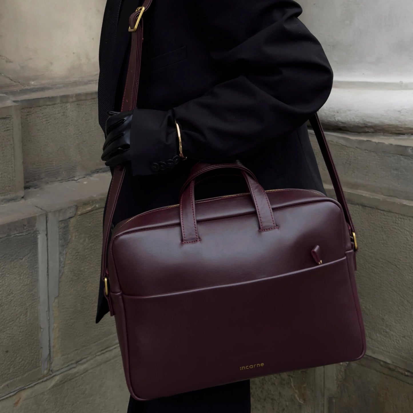 Brief Leather Laptop Bag