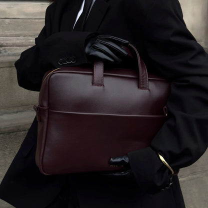 Brief Leather Laptop Bag
