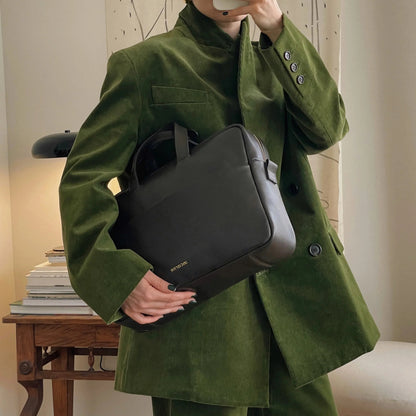 Brief Leather Laptop Bag