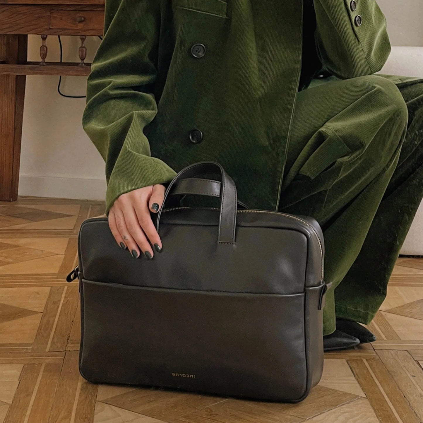 Brief Leather Laptop Bag