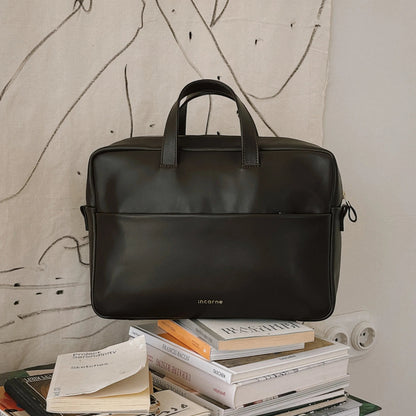 Brief Leather Laptop Bag