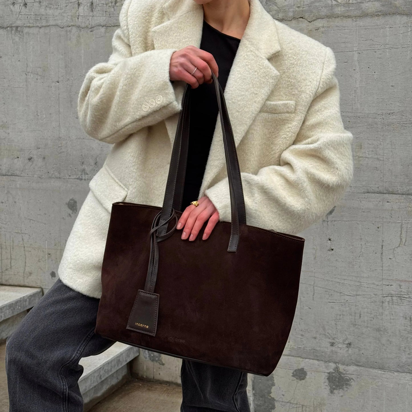 Emeli Leather Shopper Bag
