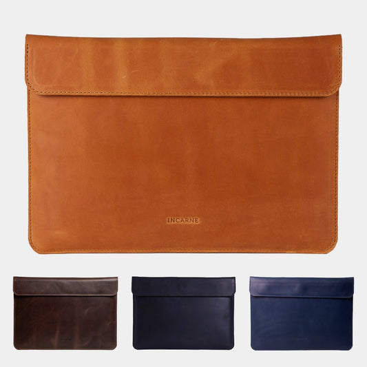 TANEN – Elegantní kožené pouzdro na MacBook s měkkou filcovou podšívkou – 3 barvy – Skladem