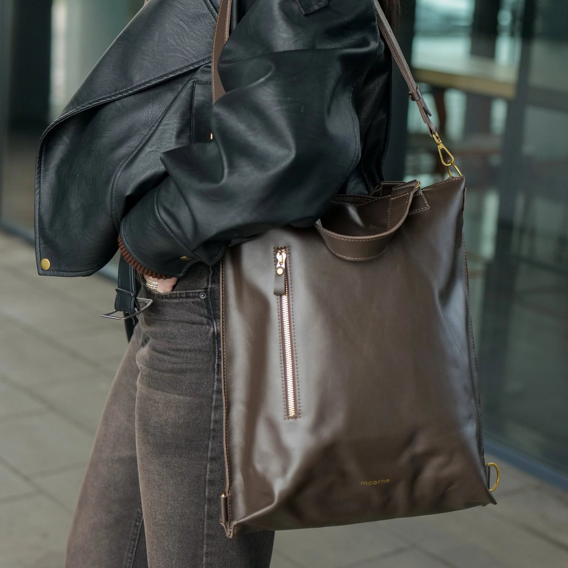 Optimus Leather Bag 2in1 — Сlassic / Chocolate