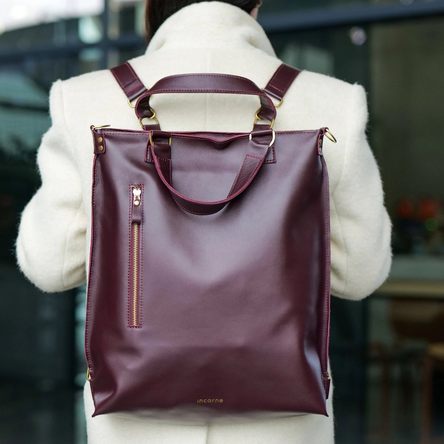 Optimus Leather Bag 2in1 — Сlassic / Burgundy