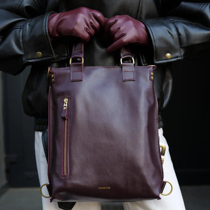 Optimus Leather Bag 2in1 — Сlassic / Burgundy