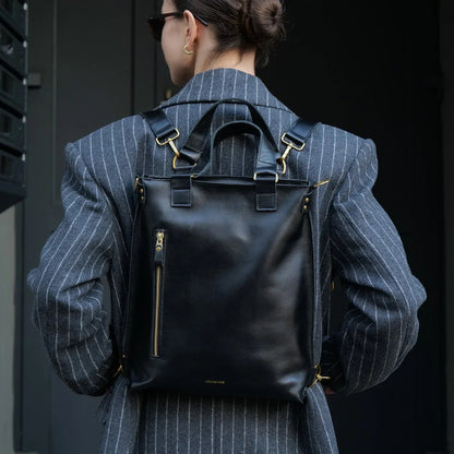Optimus Leather Bag 2in1 — Сlassic / Black