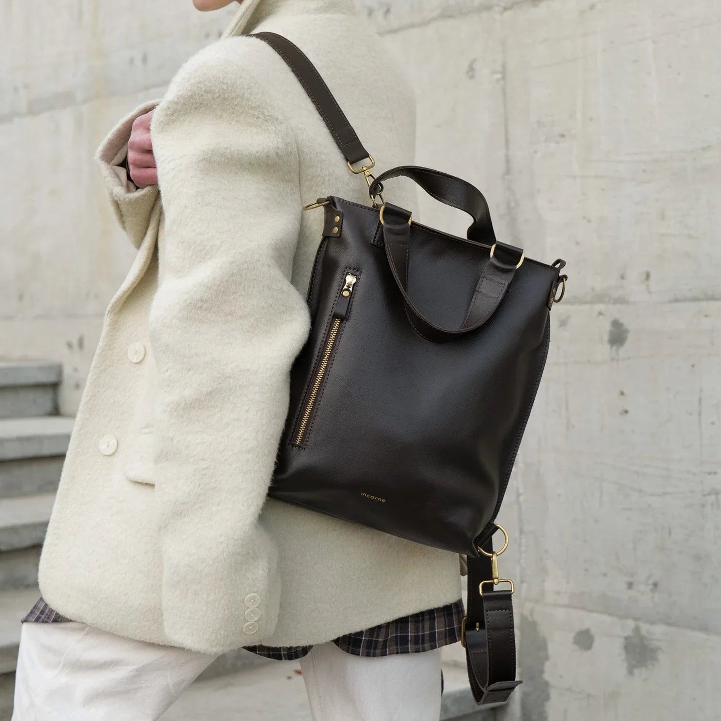 Optimus Leather Bag 2in1 — Сlassic / Chocolate