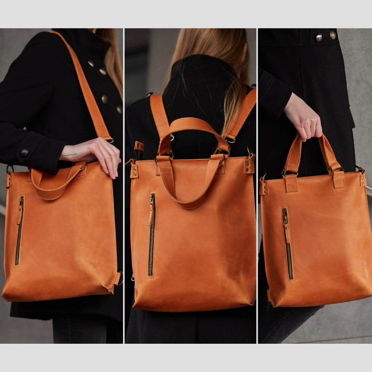 OPTIMUS – Elegantní dámská kožená taška a batoh 2v1 Transformer – 2 velikosti, 3 barvy – Skladem