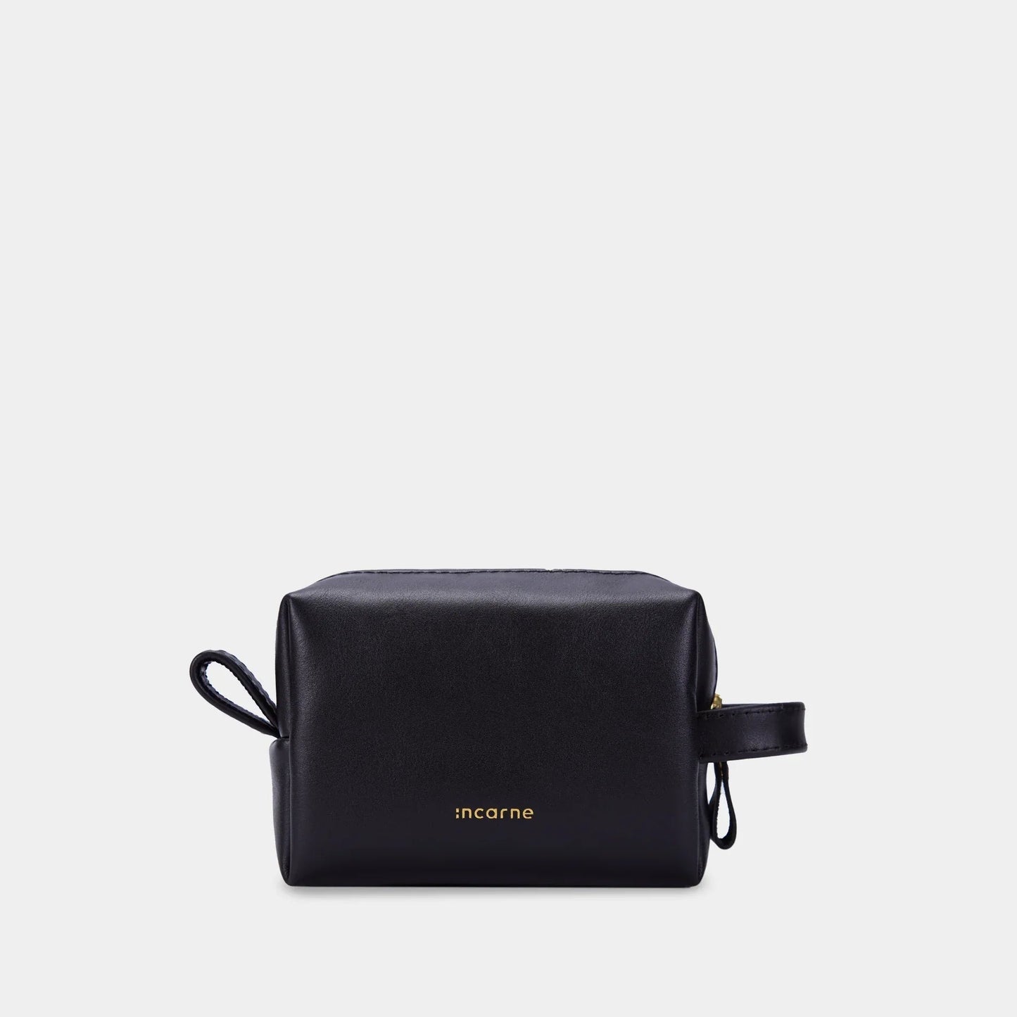 Mirage Leather Cosmetic Case — Black