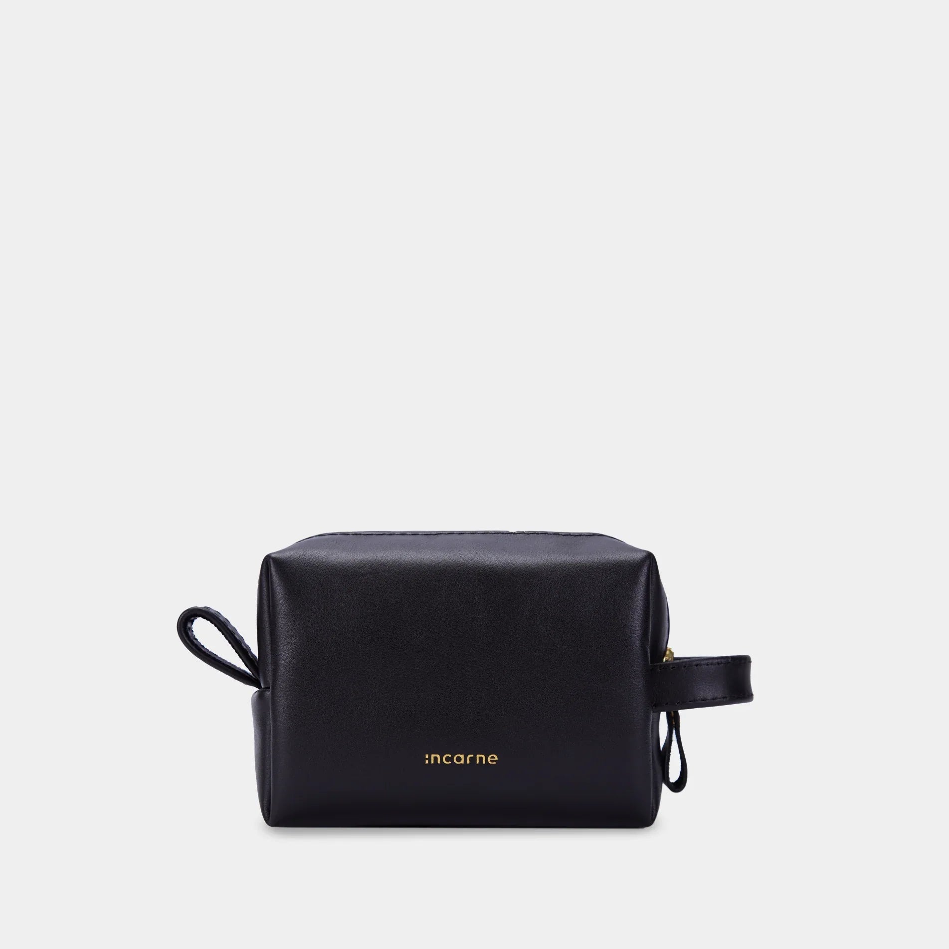 Mirage Leather Cosmetic Case — Black
