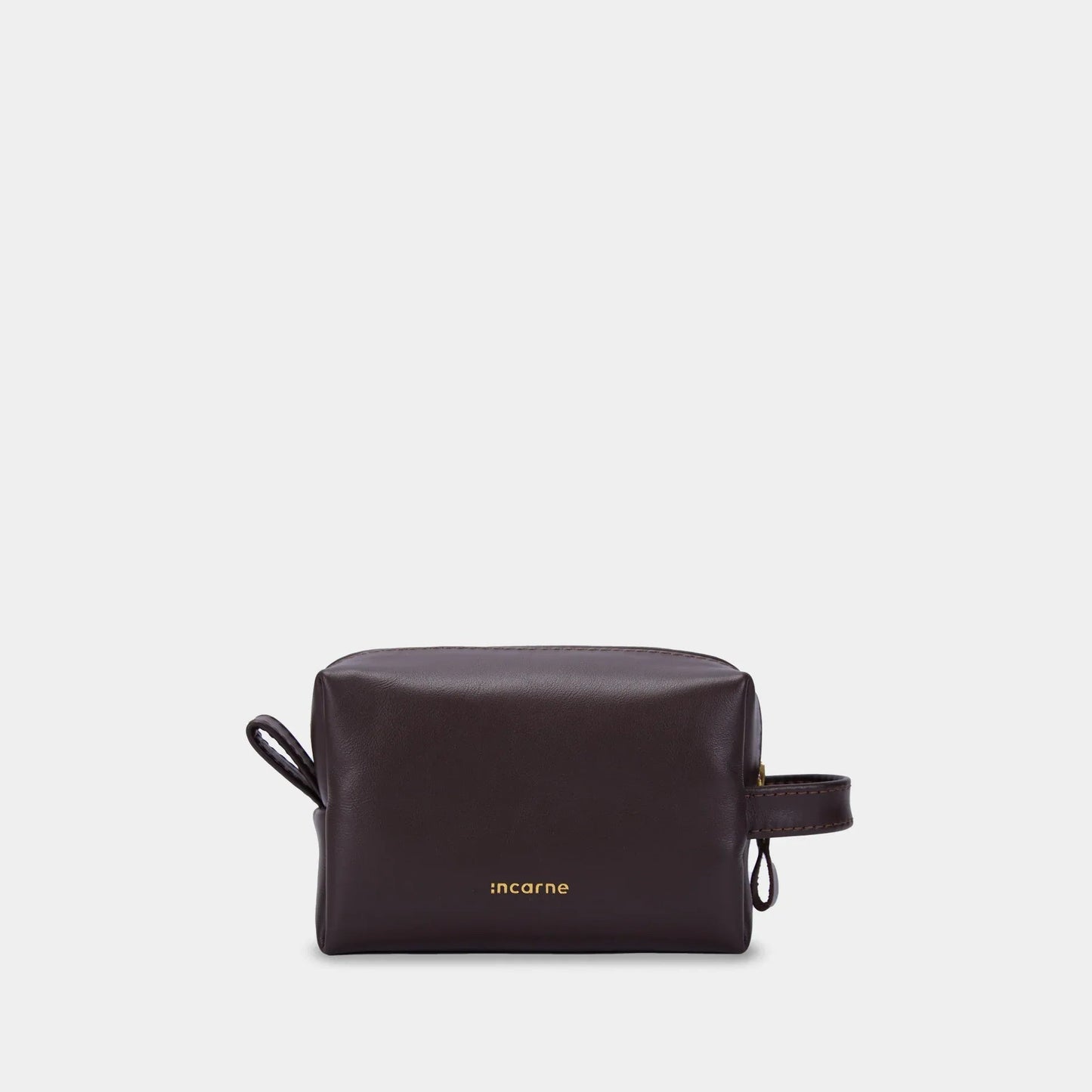 Mirage Leather Cosmetic Case — Chocolate