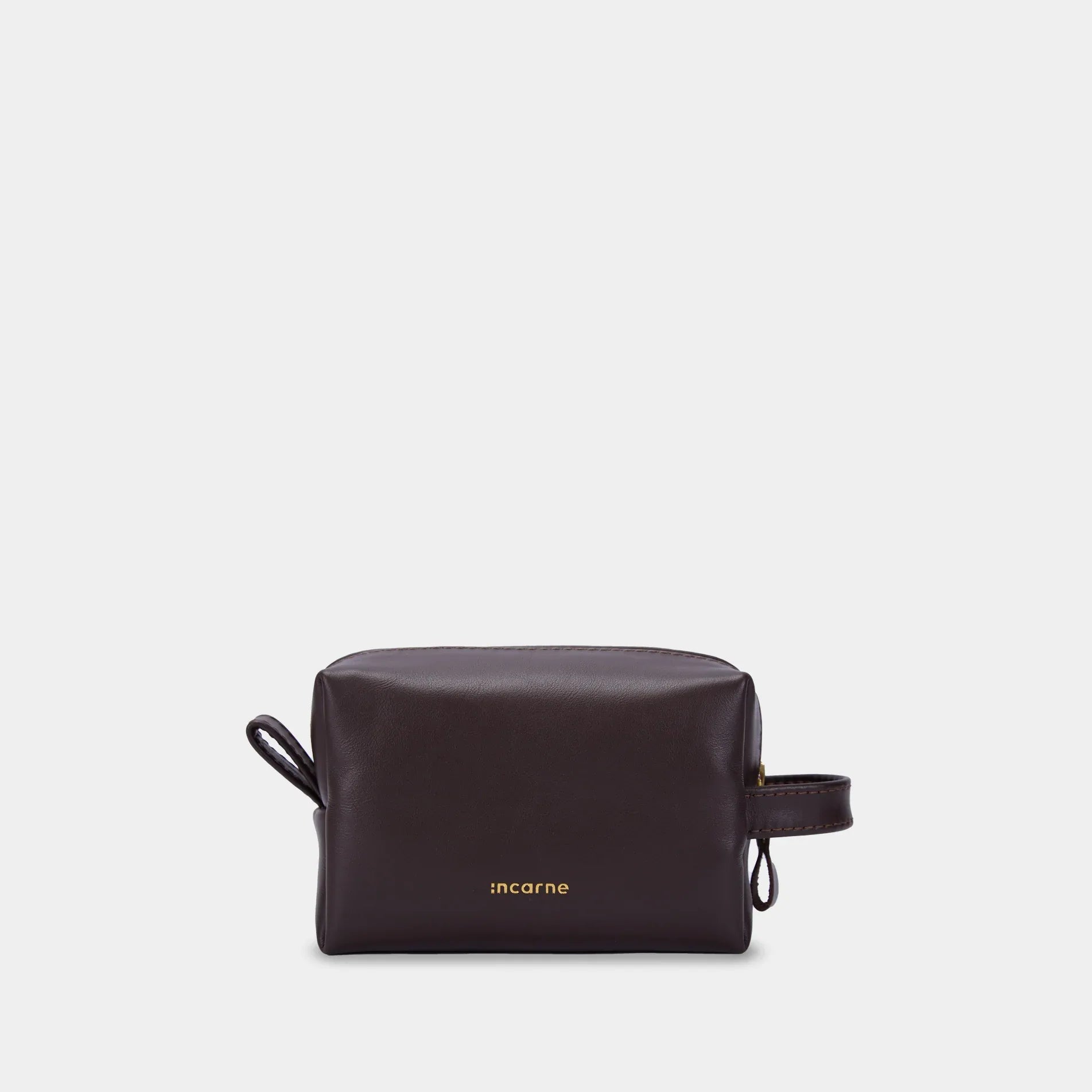 Mirage Leather Cosmetic Case — Chocolate